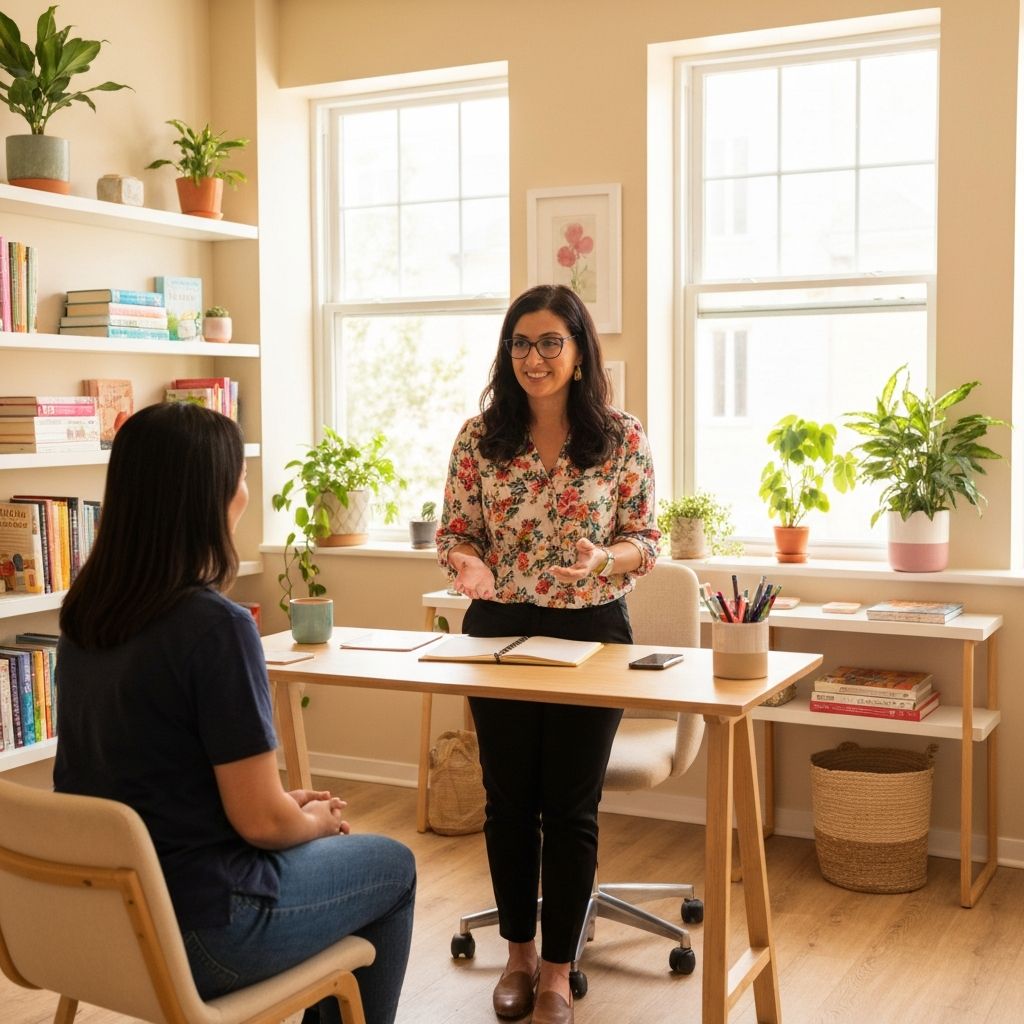 Nutritionist providing consultation